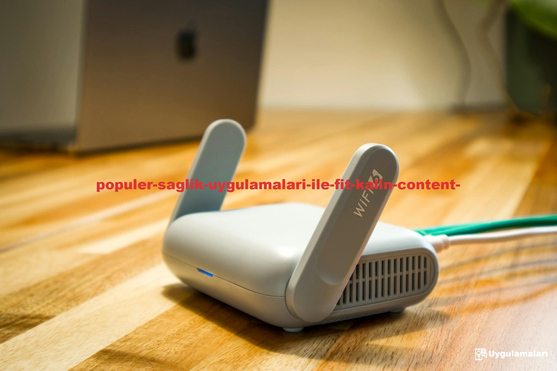 A sleek WiFi 6 router with antennas and cable on a wooden desk, perfect for modern home networks.