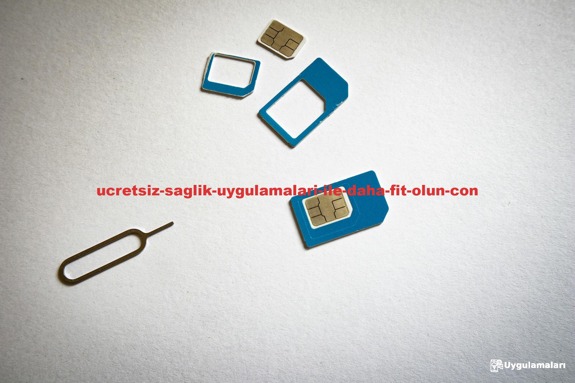 Close-up of SIM cards and ejector tool on white background, emphasizing telecommunication technology.