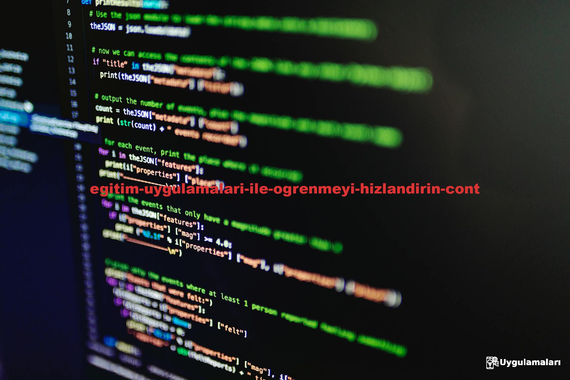 High-resolution image of colorful programming code highlighted on a computer screen.