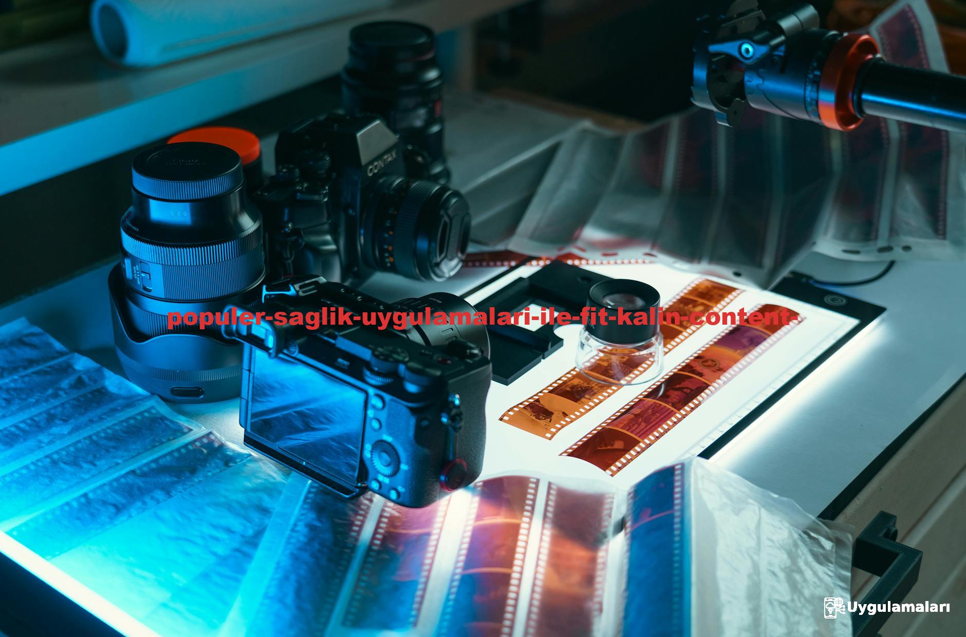 A comprehensive setup for digitizing analog film negatives to digital format in a photography studio.