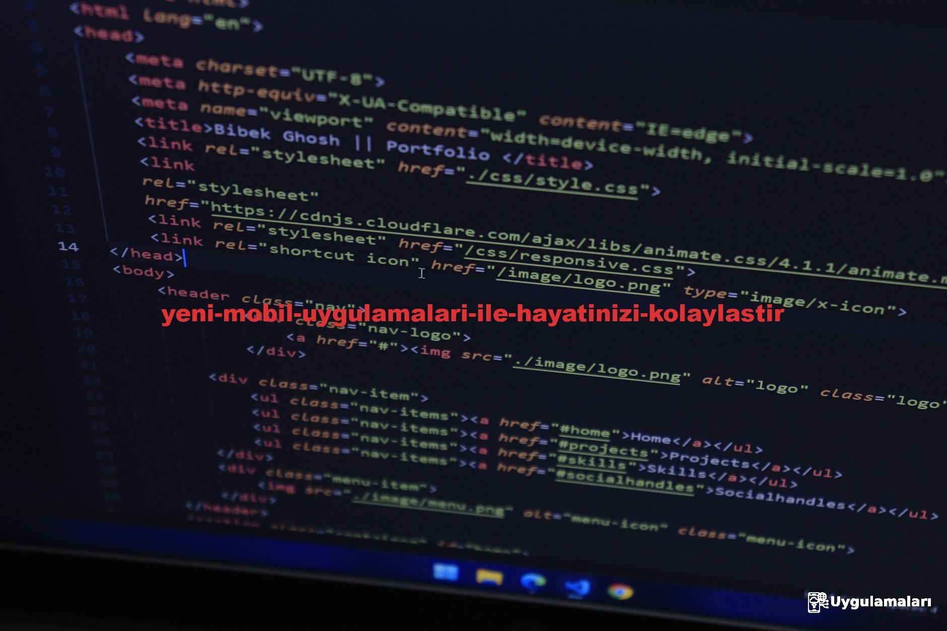 High-resolution close-up of HTML code displayed on a computer screen, perfect for technology themes.