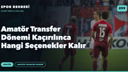 Amatör Transfer Dönemi Kaçırılınca Hangi Seçenekler Kalır
